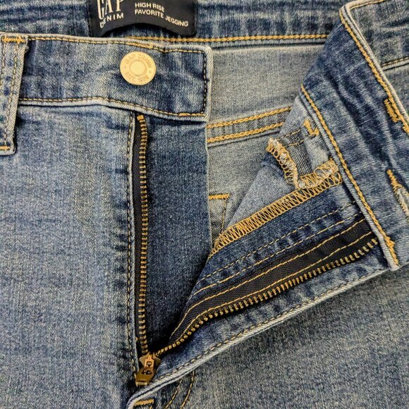 GAP Women's High Rise Straight Leg Favorite Jegging  Size 29  Blue - Picture 4 of 6